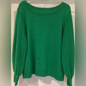 Charter Club Women's green long sleeved sweater- XXL